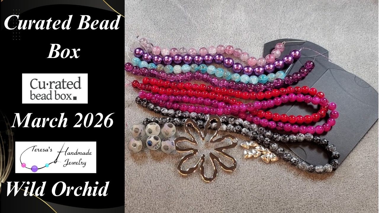 Набор бисера от Curated Bead Box | Март 2026 | Wild Orchid #curatedbeadbox #beading #diybeadedjew...