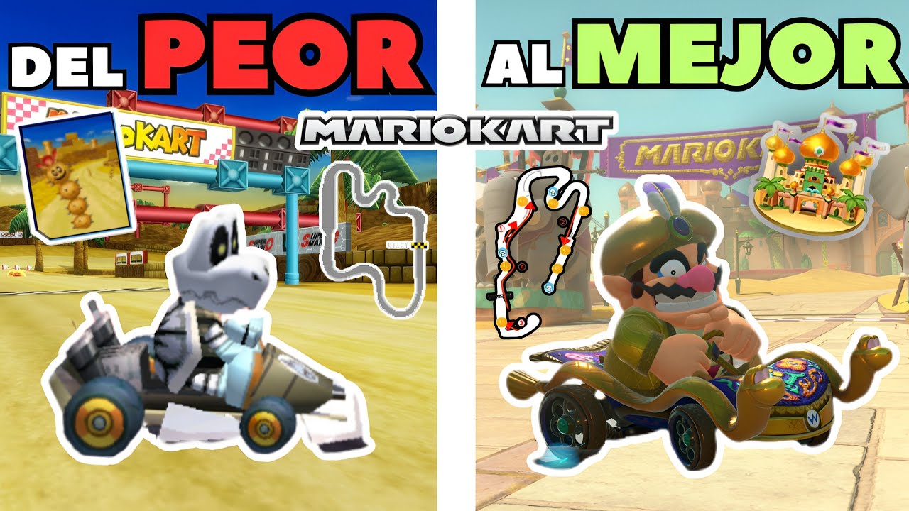 Del PEOR al MEJOR CIRCUITO de DESIERTO en MARIO KART!!!🔥😱🌵