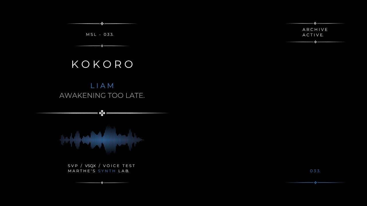 [SynthV Cover] Liam – ココロ (Kokoro) (SVP Included) | Marthe's Synth Lab.