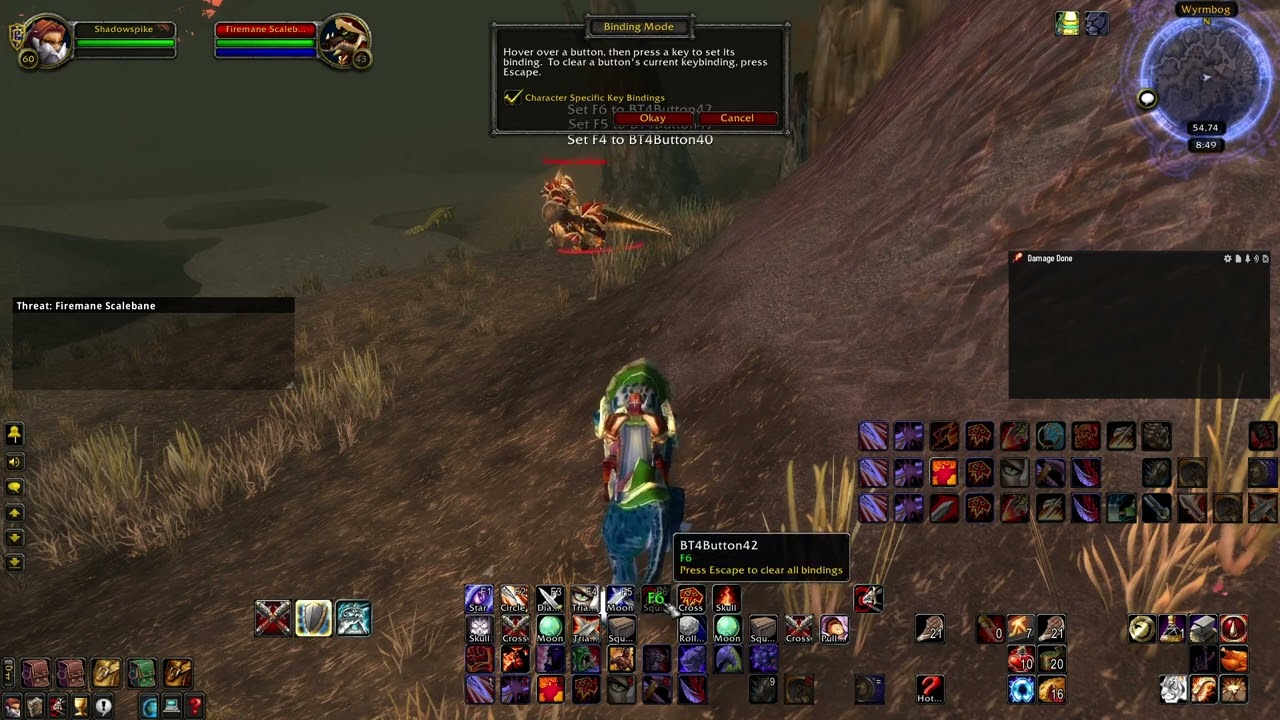 Setting keybindings using the Bartender4 addon - WoW Classic Era: Addon