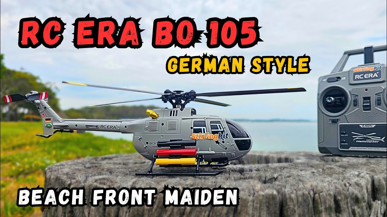 Insanely smooth and impressive RC ERA Bo105 ( C 186S ) rc helicopter, first flight test