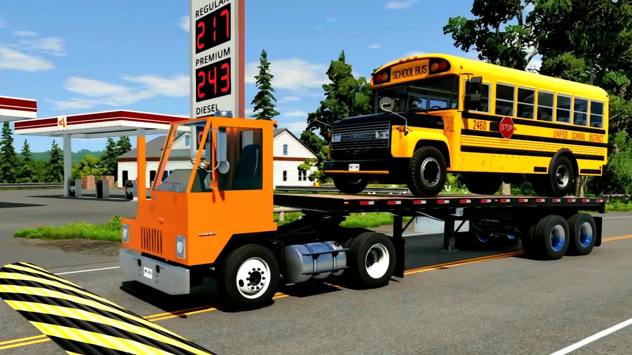 Trucks And Cars Vs Speedbumps Long Video Compilation #9 - Beamng drive💥🚛