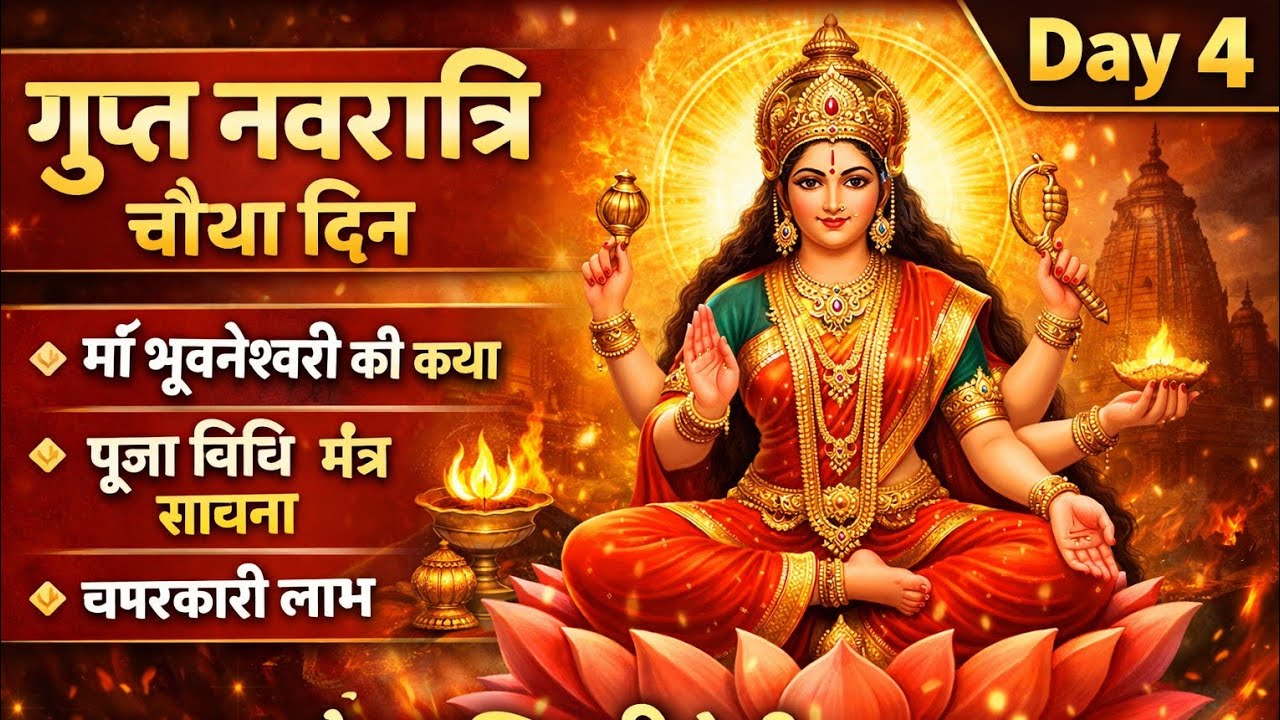 गुप्त नवरात्रि चौथा दिन | माँ भुवनेश्वरी की कथा, पूजा विधि, मंत्र और चमत्कारी लाभ
