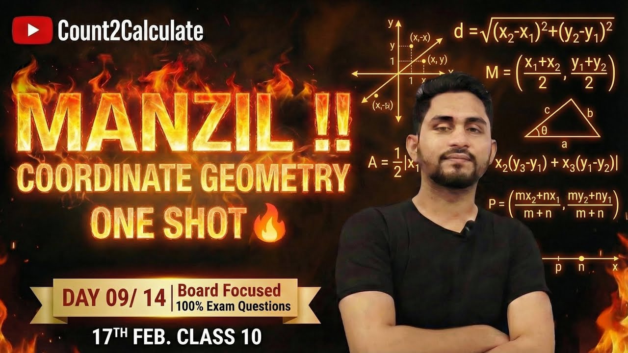 Class 10Coordinate Geometry One Shot Revision 📍 | DAY 09/14 | Board Exam 2026 #class10maths #cbse
