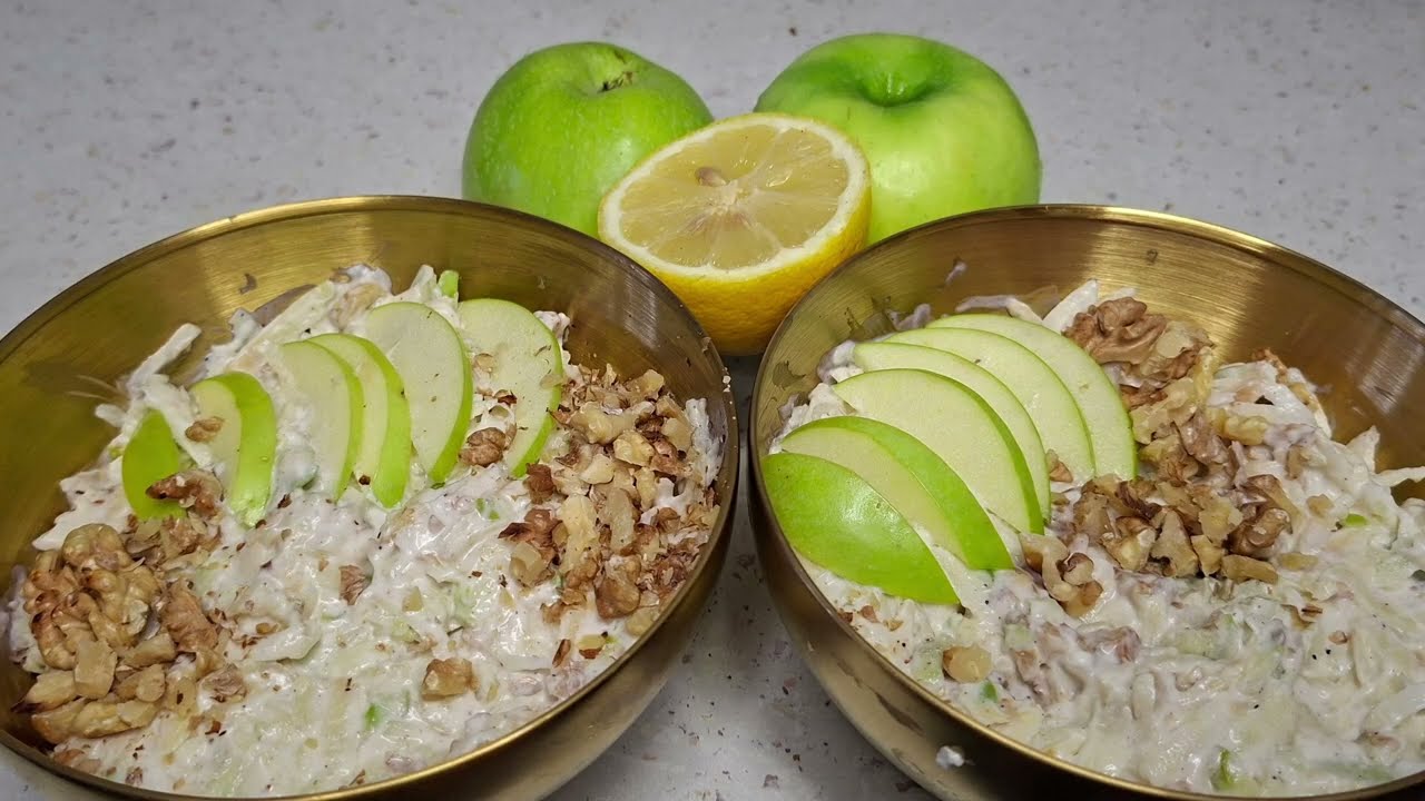 NAJZDRAVIJA VALDORF  SALATA SA CELEROM -THE HEALTHIEST WALDORF SALAD WITH CELERY   