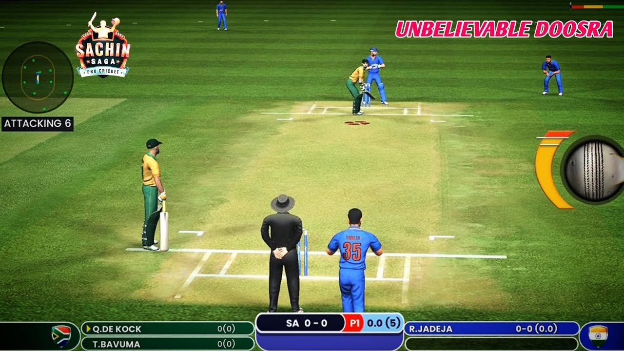 Jadeja Take Wicket On First Ball | Unbelievable Bowling | Sachin Saga Pro Cricket #viral