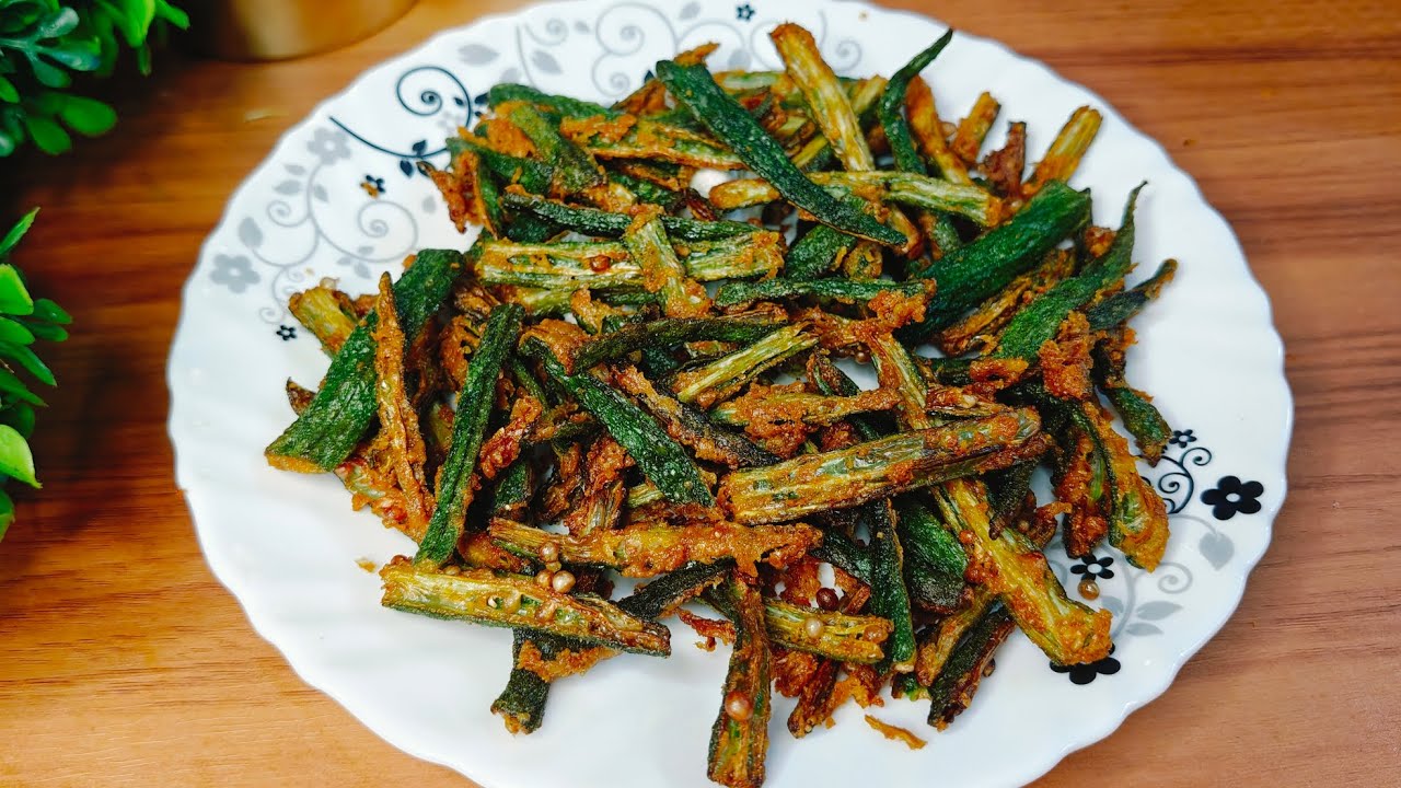 Хрустящая жареная бамия – просто и вкусно #bendakayavepudu #okrafry #crispyokra #trendingfood