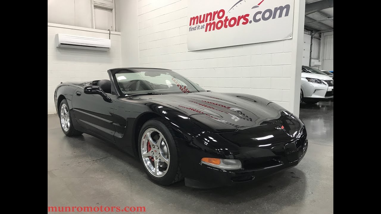 2001 CHEVROLET CORVETTE  SOLD SOLD SOLD TRIPLE BLACK CONVERTIBLE HUD 6 SPEED Munro Motors