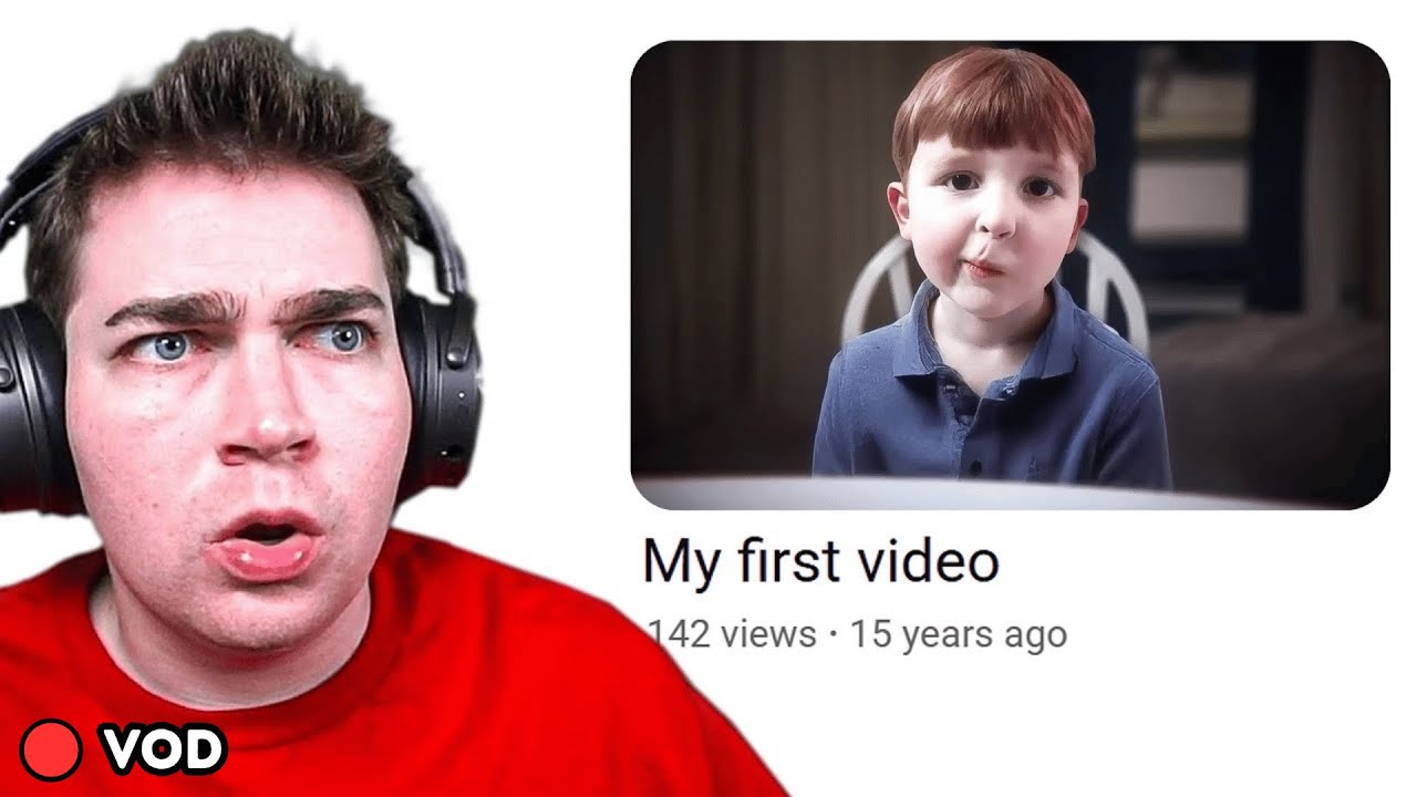 Reacting to youtuber's FIRST VIDEOS.. 💀 (VOD)