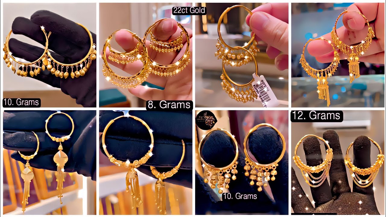 #2024 Gold Baliya New Design| Gold Bali Designs With Price/2024| Gold Baliya #goldearrings #vlog #66
