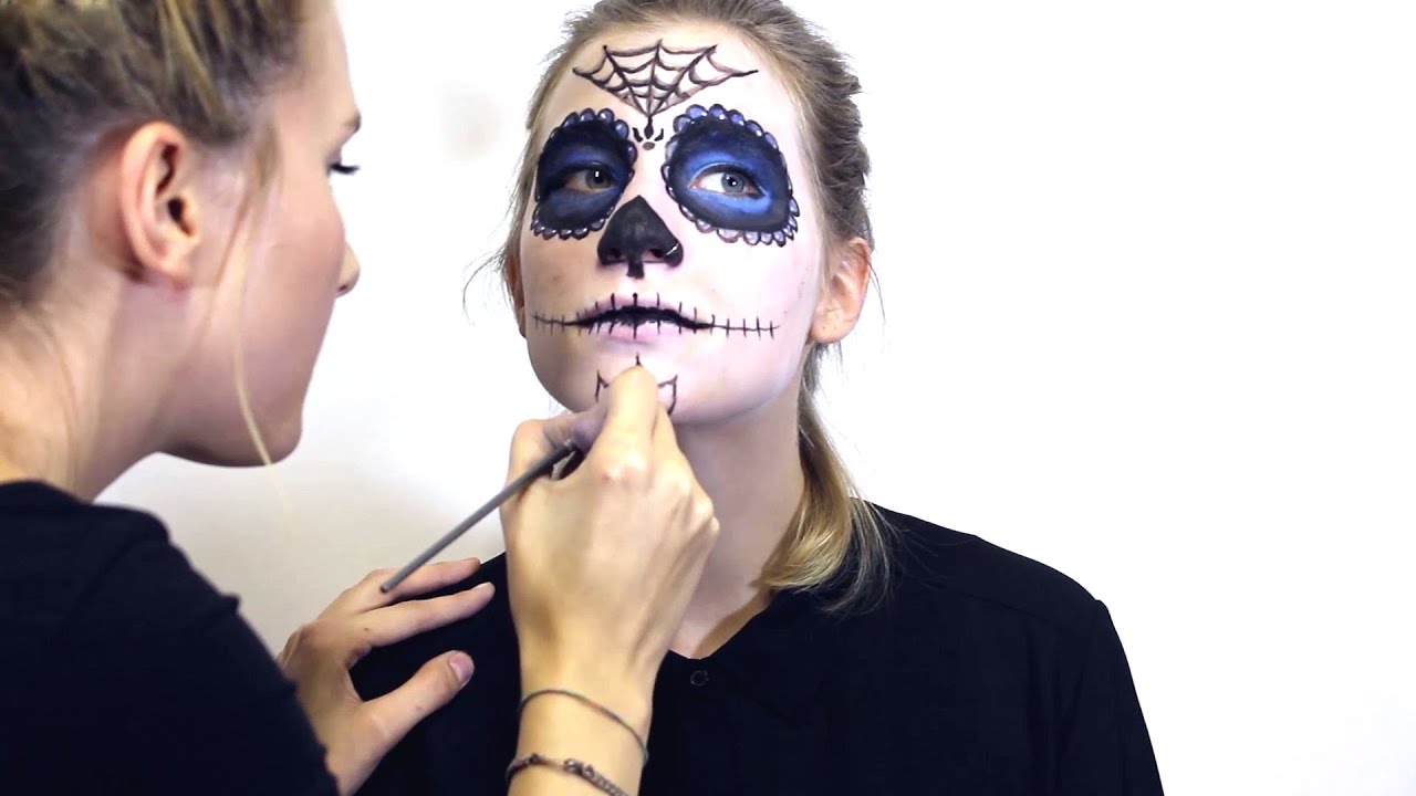Sugar Skull - Halloween Totenkopf Schmink Anleitung - DIY Tutorial