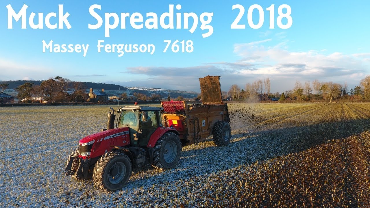 Muck Spreading - Massey Ferguson 7618