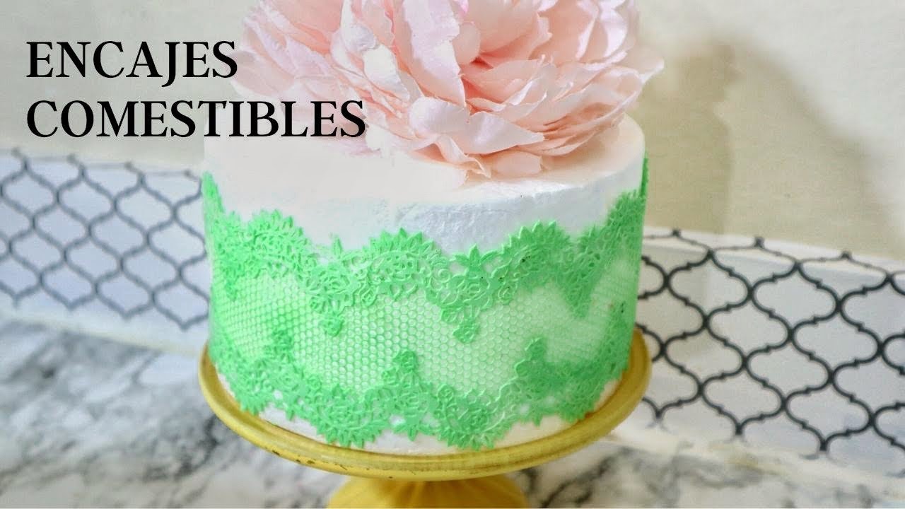COMO HACER ENCAJE COMESTIBLE PARA PASTELES | Belkis Cakes