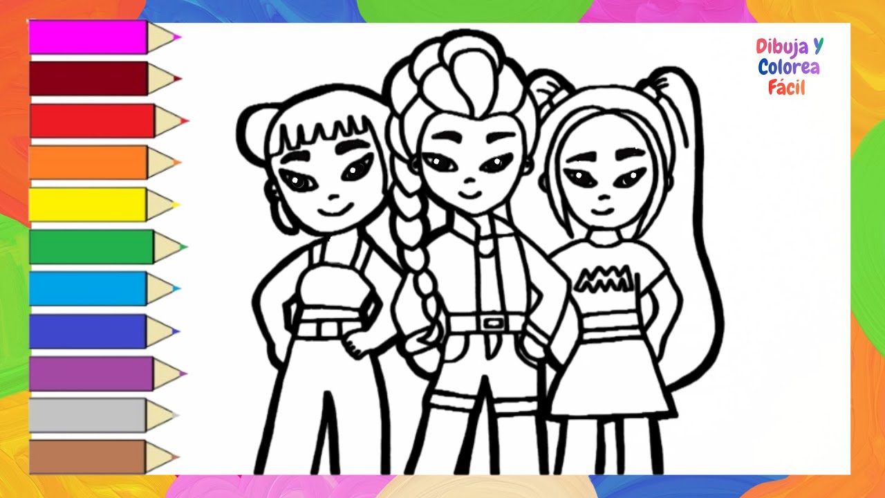👩‍🎤🎤👹✨💖Cómo Dibujar A Las k Pop Demon Hunters Fácil