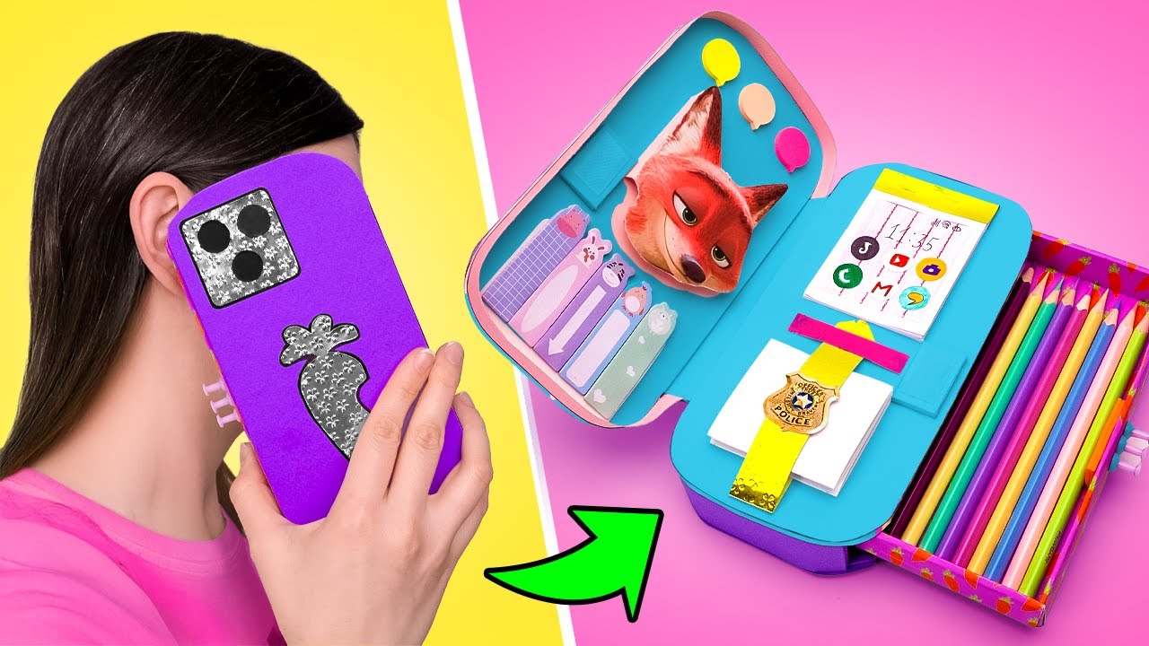 Build the Coolest Pencil Case Ever! Zootopia DIY Craft Adventure 🧩✨🎨