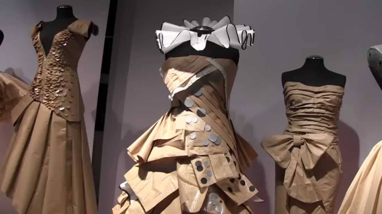 Dresses made of paper are commercial art
