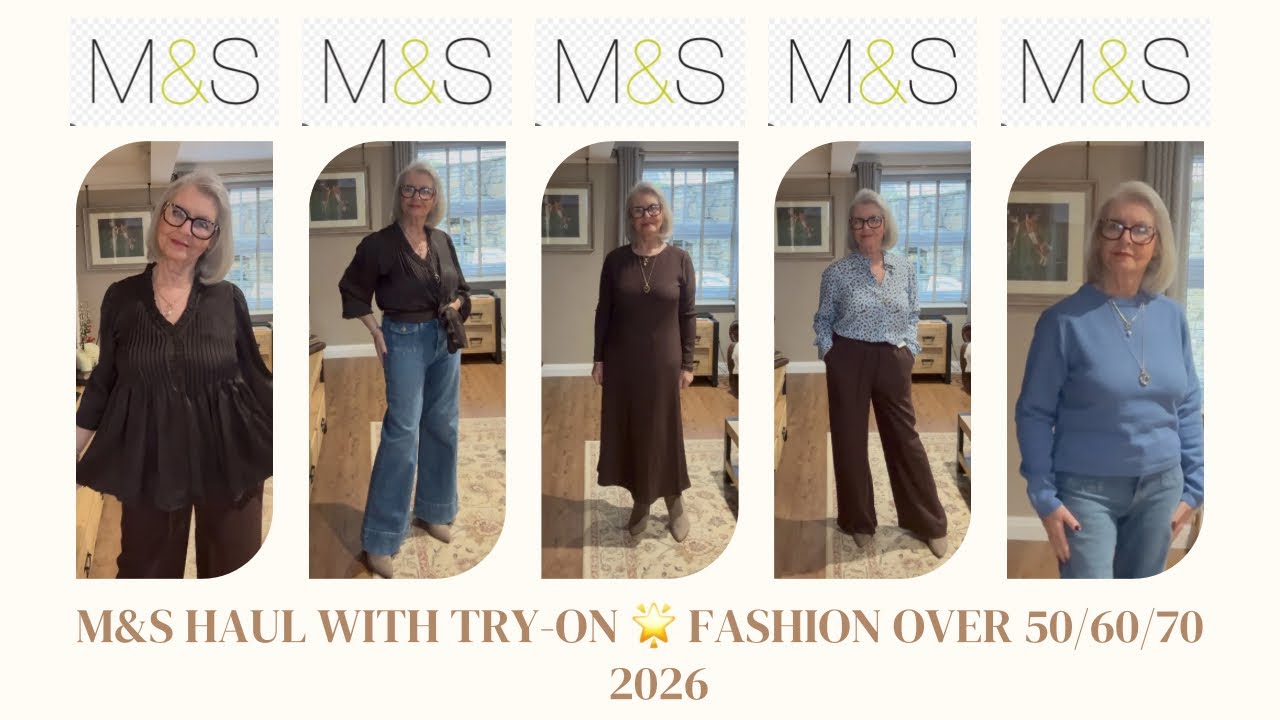 Примерка одежды в Marks & Spencer | Простые зимние и весенние образы для женщин старше 50 лет 🌟