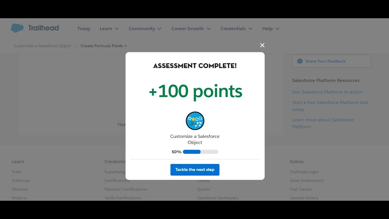 Create Formula Fields At Customize a Salesforce Object - Trailhead Salesforce 2025