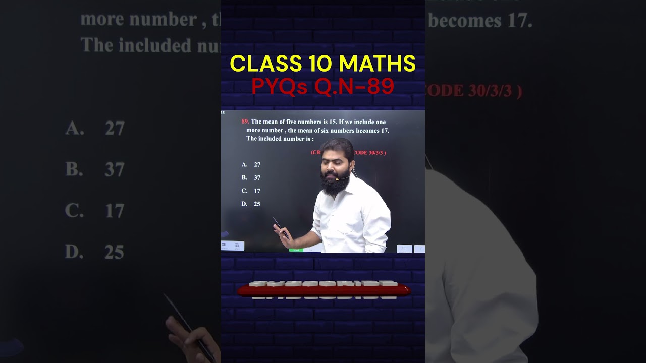 CLASS 10 MATHS STATISTICS PYQs #pyqs #mcqs #class10maths #statistics #cbse #ntpc #ssc #boardexam2025