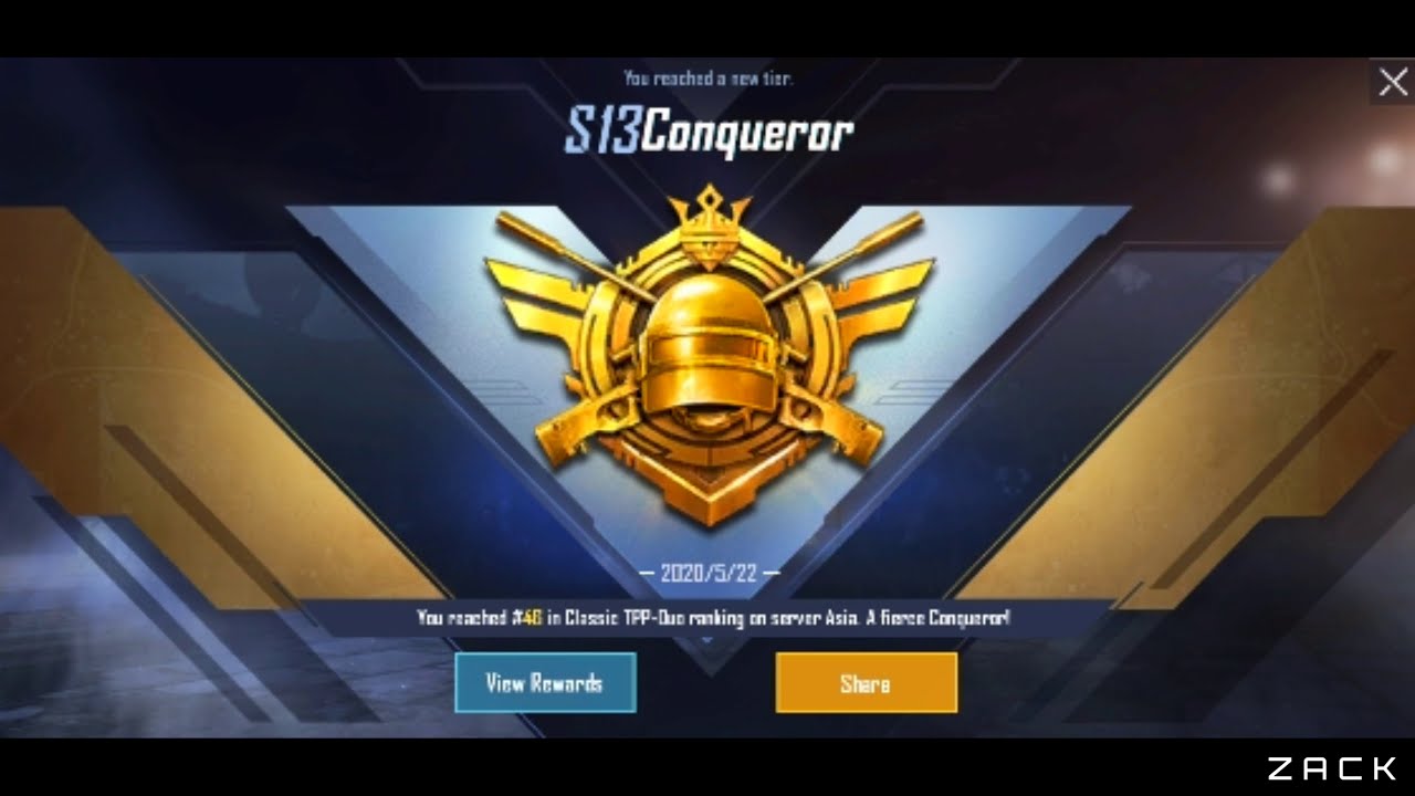 Collecting Season 13 Conqueror Rewards | PUBG Mobile Season 14 Conqueror Team Effect | Zack