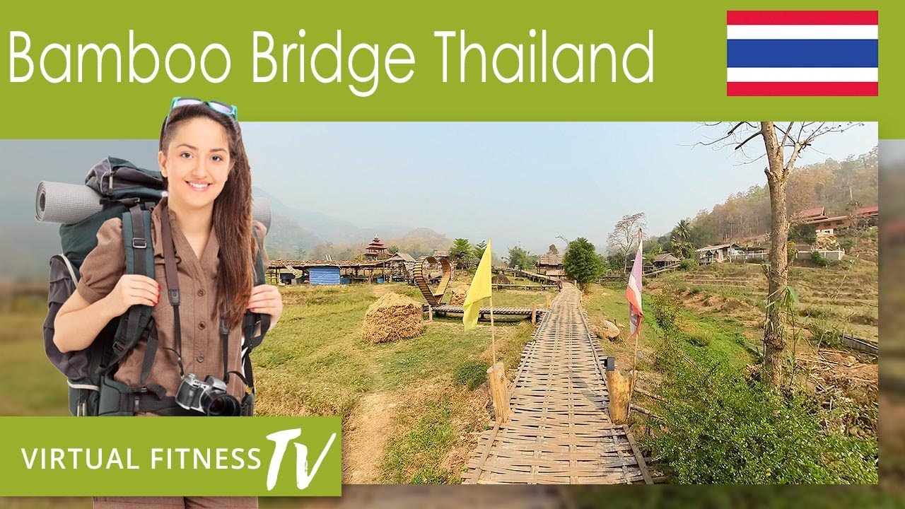 Guided Virtual Walk over the Kho Ku So Bamboo Bridge in Pai in Thailand