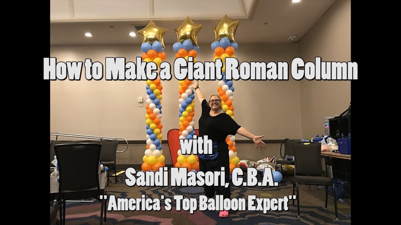 Balloon Tower~ Roman Column Style ~ Step by step tutorial