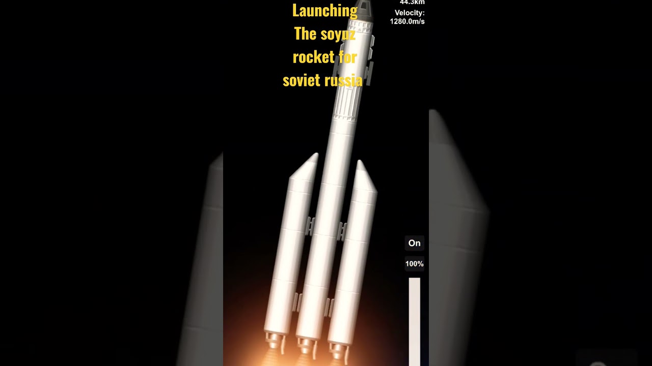 Launching The soyuz rocket into space for soviet russia