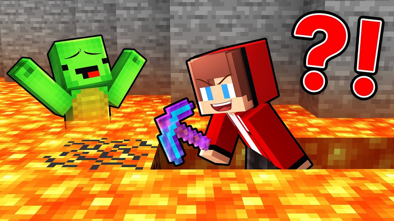JJ and Mikey Can Mine Every Block in Minecraft - Maizen
