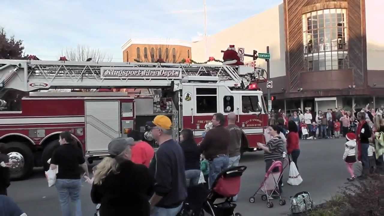 Santa Claus Riding Fire Truck- Kingsport, Tennessee Christmas Santa Parade 19 Nov 2011