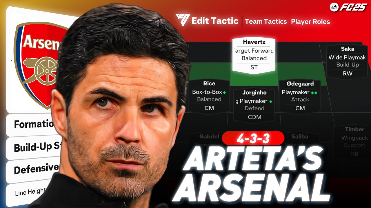 🔴⚪ MASTERING MIKEL ARTETA'S ARSENAL 4-3-3 TACTICS IN FC 25 🎮⚽✨