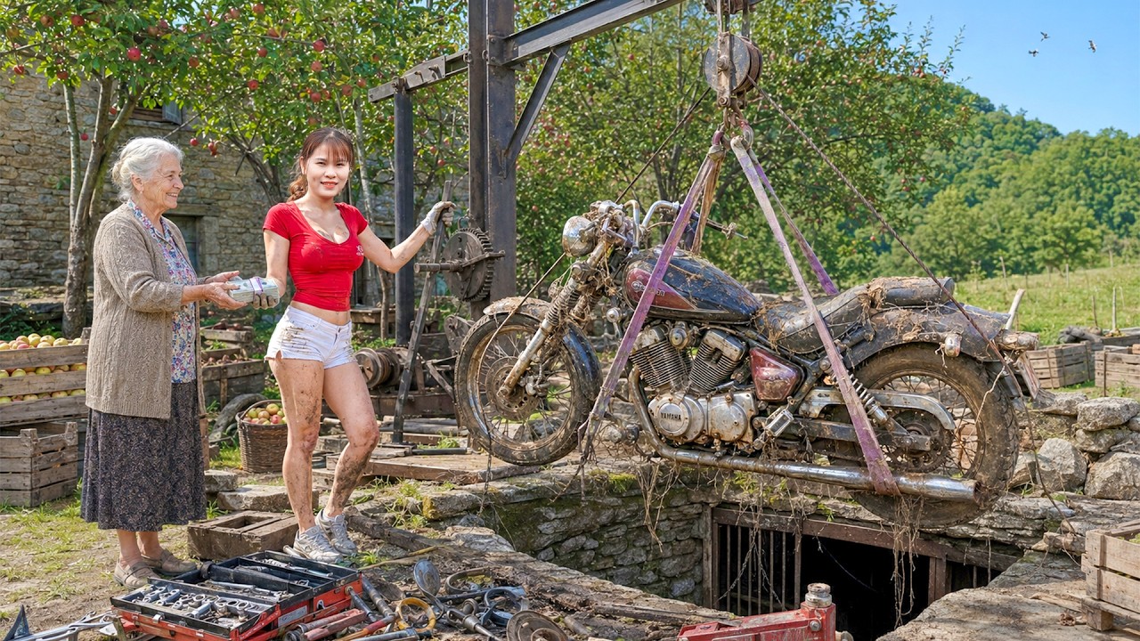 YAMAHA VIRAGO XV125 Restored 100% by a Talented Girl | Bought from an 86-Year-Old Grandma