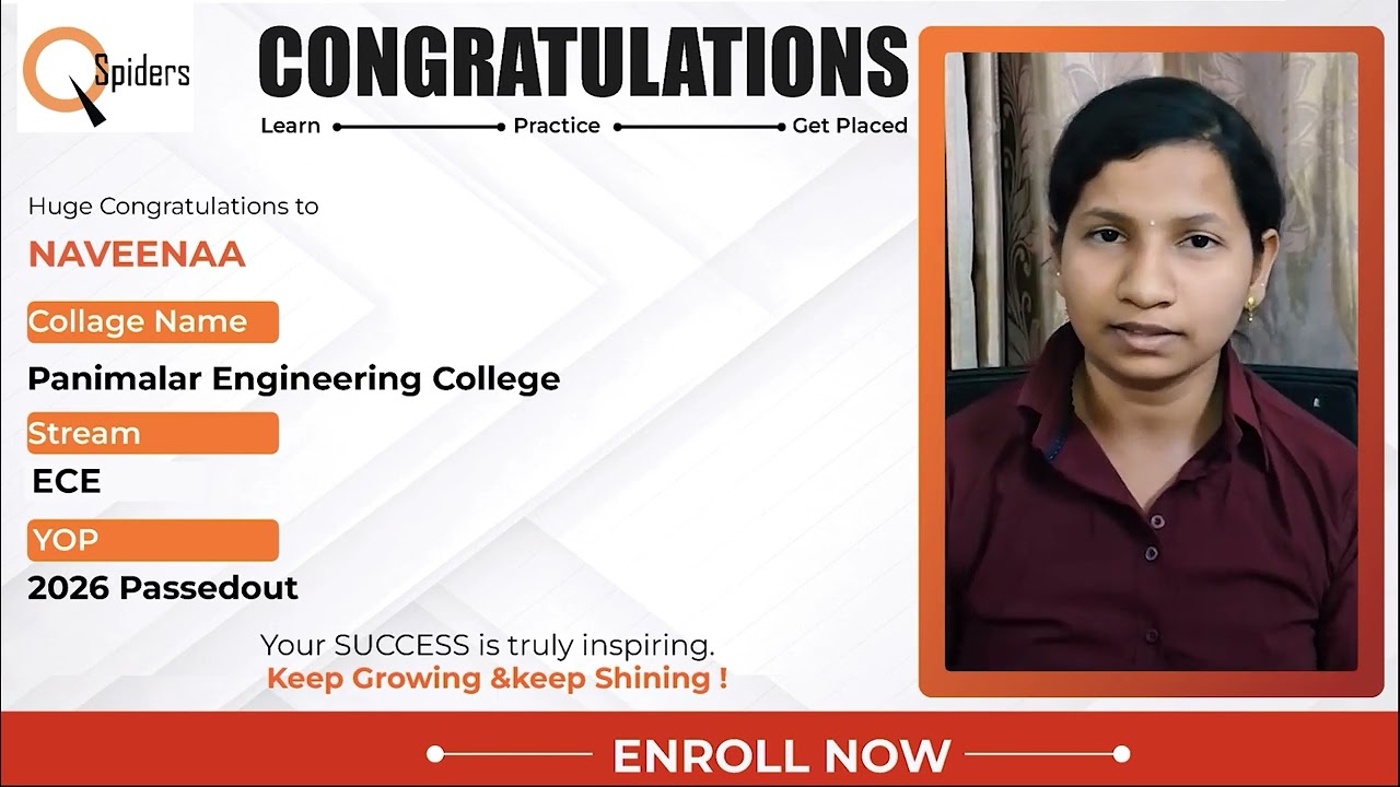 Congratulations Naveena | ECE | 2026 | Panimalar Engineering College | Enroll Now 🚀
