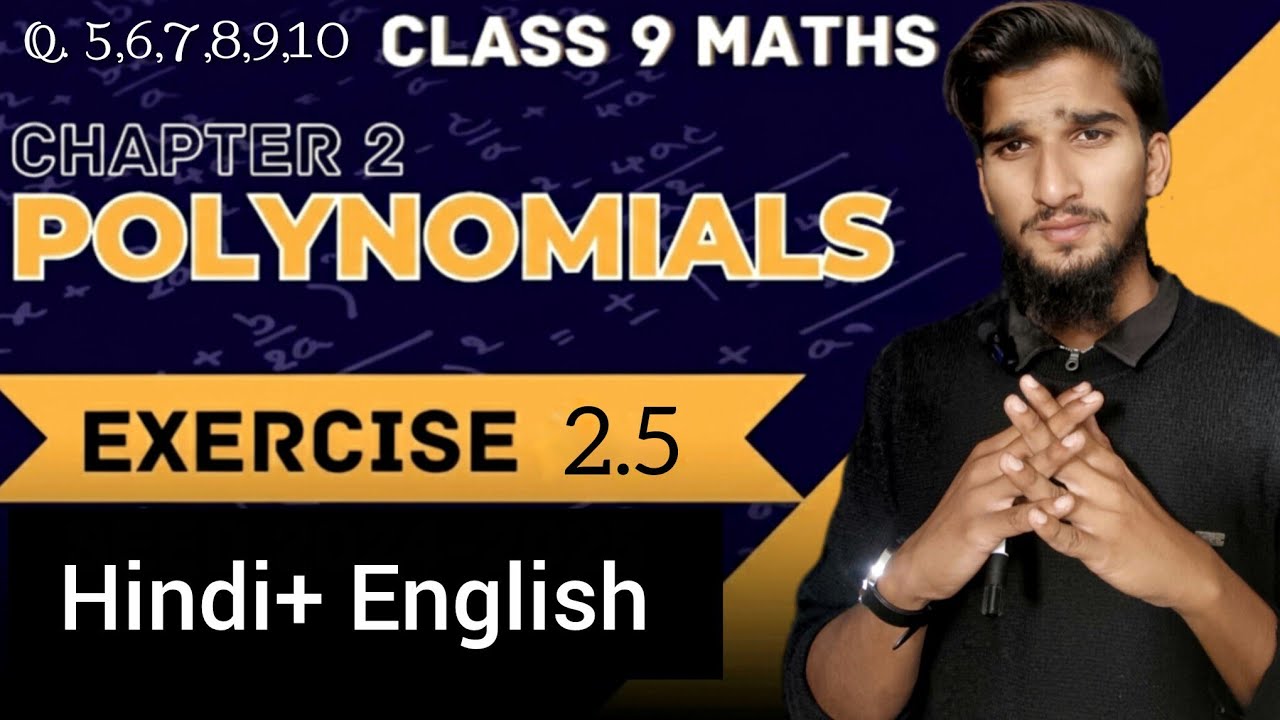 Q.5,6,7,8,9,10 Class 9 Exercise 2.5 polynomial || hindi and english || S4G