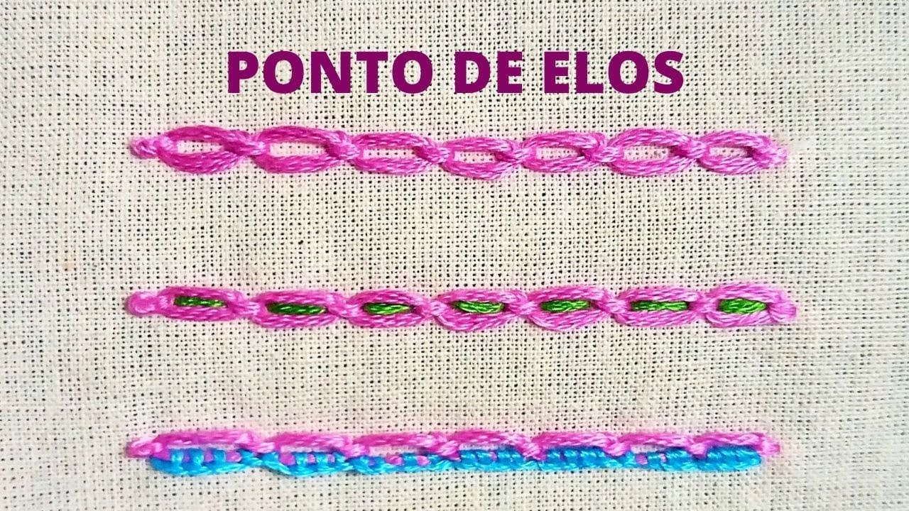 PONTO DE ELOS ou PONTO CABO + 2 variações para turbinar o seu bordado 🌹 BORDADO LIVRE