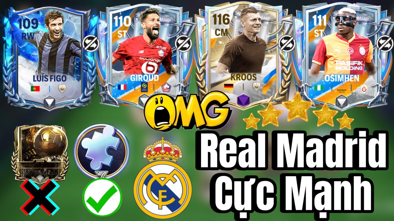 FC MOBILE | REAL MADRID CỰC MẠNH | HIỆP PHỤ NHÂN PHẨM - HÀNH TRÌNH XÂY DỰNG ĐH REAL MADRID MẠNH NHẤT