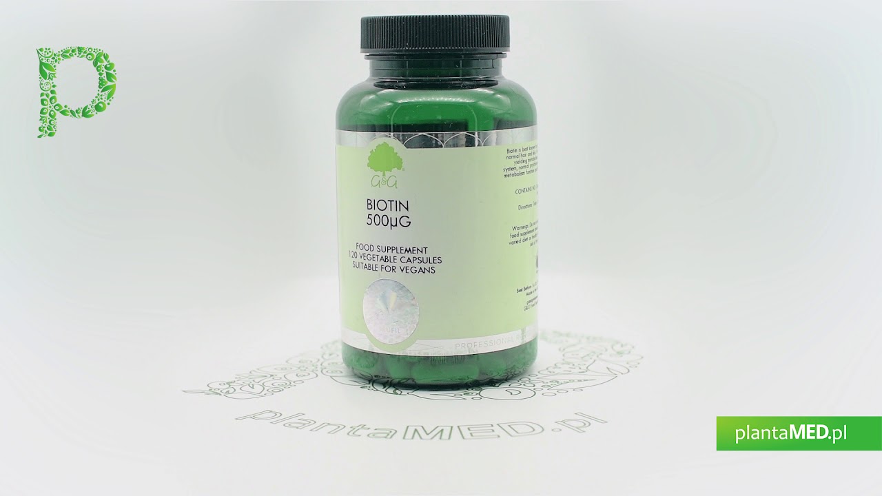 Sklep plantaMED.pl poleca: Witamina H - Biotyna 500 mcg (120 kaps.) G&G