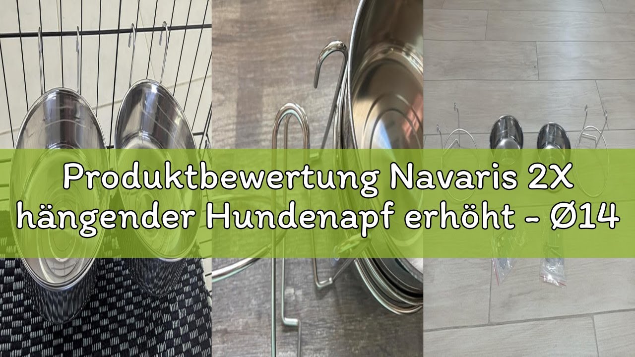 Produktbewertung Navaris 2X hängender Hundenapf erhöht - Ø14cm Futternapf Set für Hund - 2er Set hän