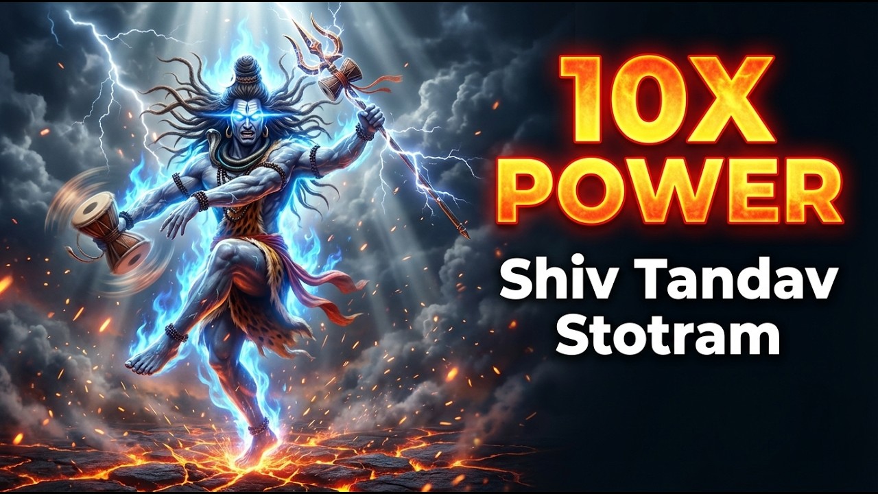 10X Power Shiv Tandav Stotram | High Energy Fast Chant | Ravana Rachit Powerful Shiva Stotra