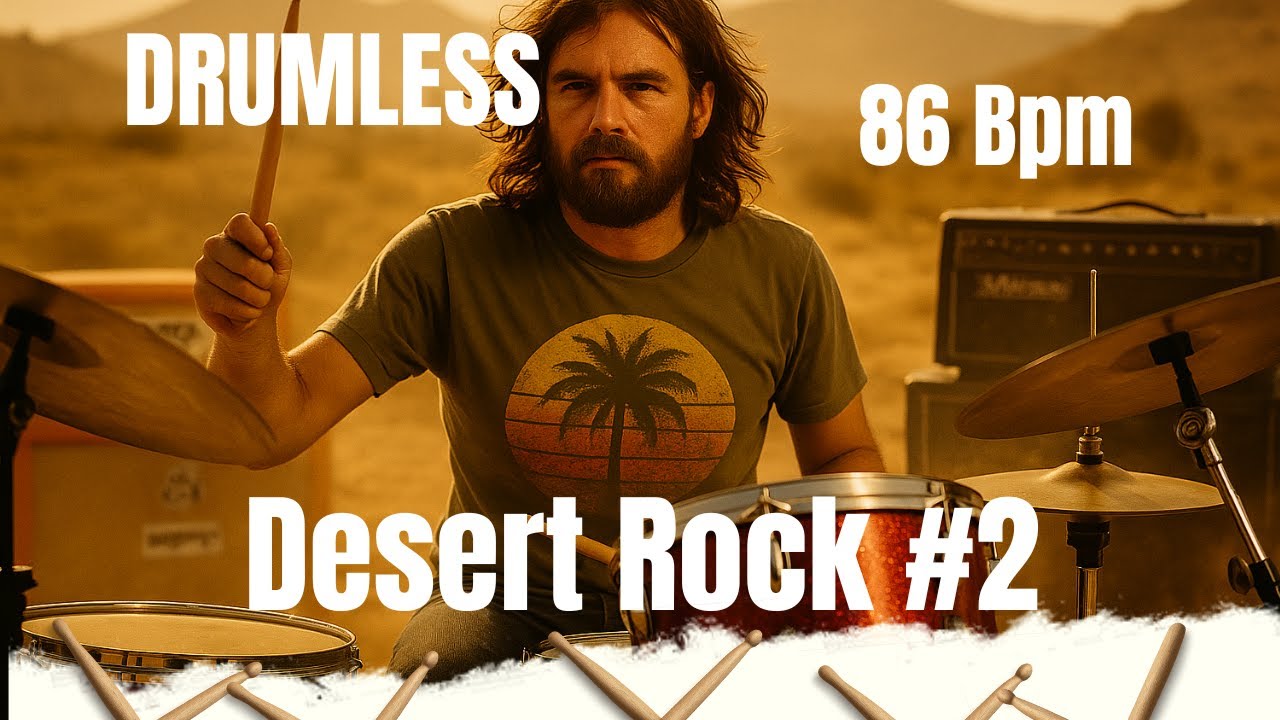 1990s Desert Rock Drumless Track | 86 BPM | Heavy & Hypnotic Groove (No Click)