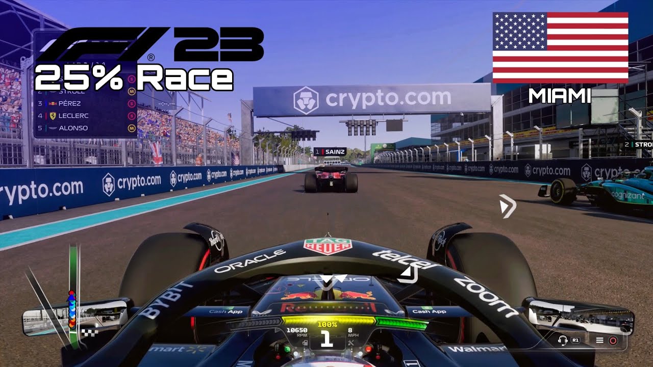 F1 2023 GAME | 25% Race Miami - Sergio Perez | PS4 Gameplay