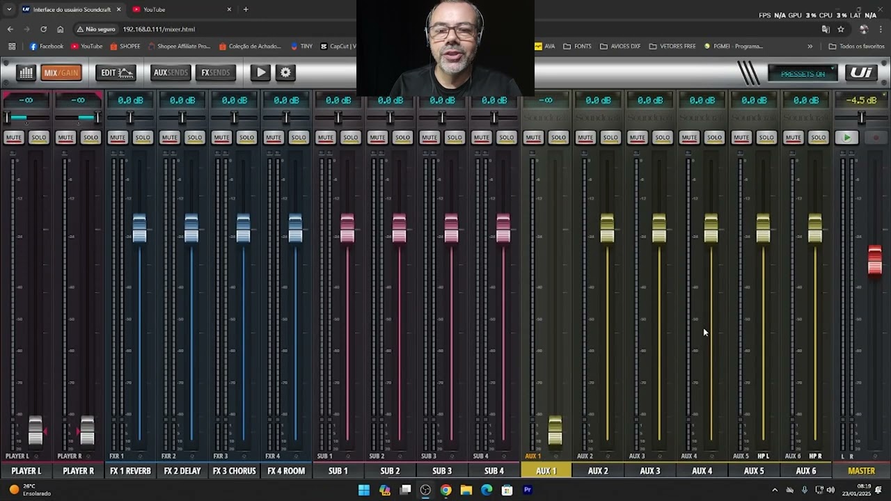 NÃO ERRE MAIS! - AUX na Ui16, MIX DE FONES e saídas de retorno LIMPAS!