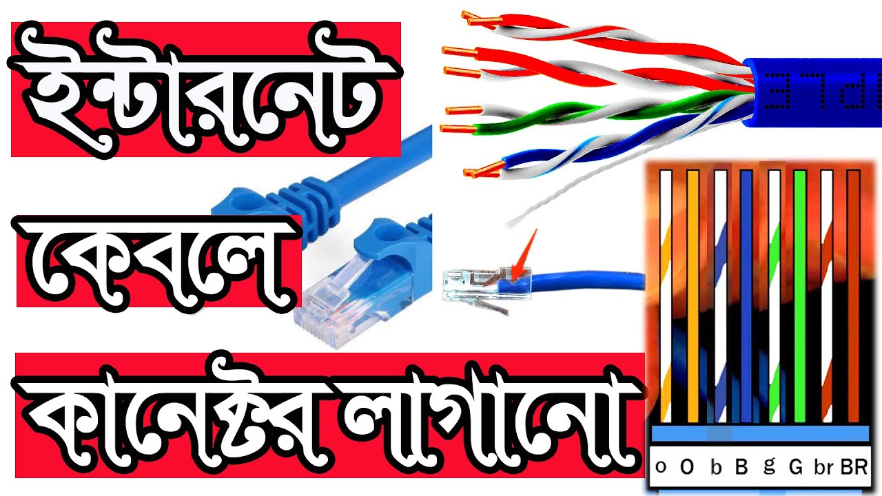 How to Make an Internet Cable Cat6 Cat5 in Bangla by Top1 Bd