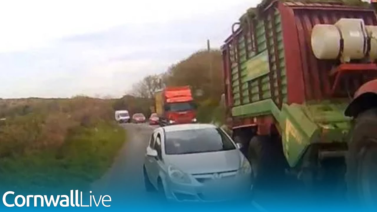 Idiot Cornwall drivers caught on camera risking lives