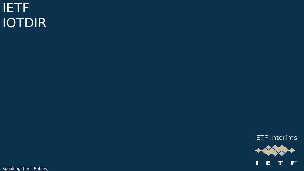 IETF interim: Internet of Things Directorate (IOTDIR) 2024-06-27 14:00