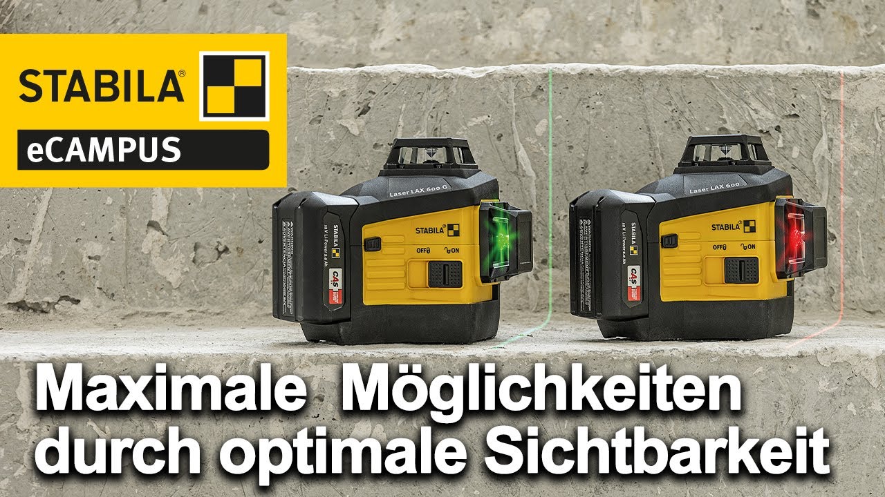 STABILA LAX 600 & LAX 600 G - gestochen scharfe Linien