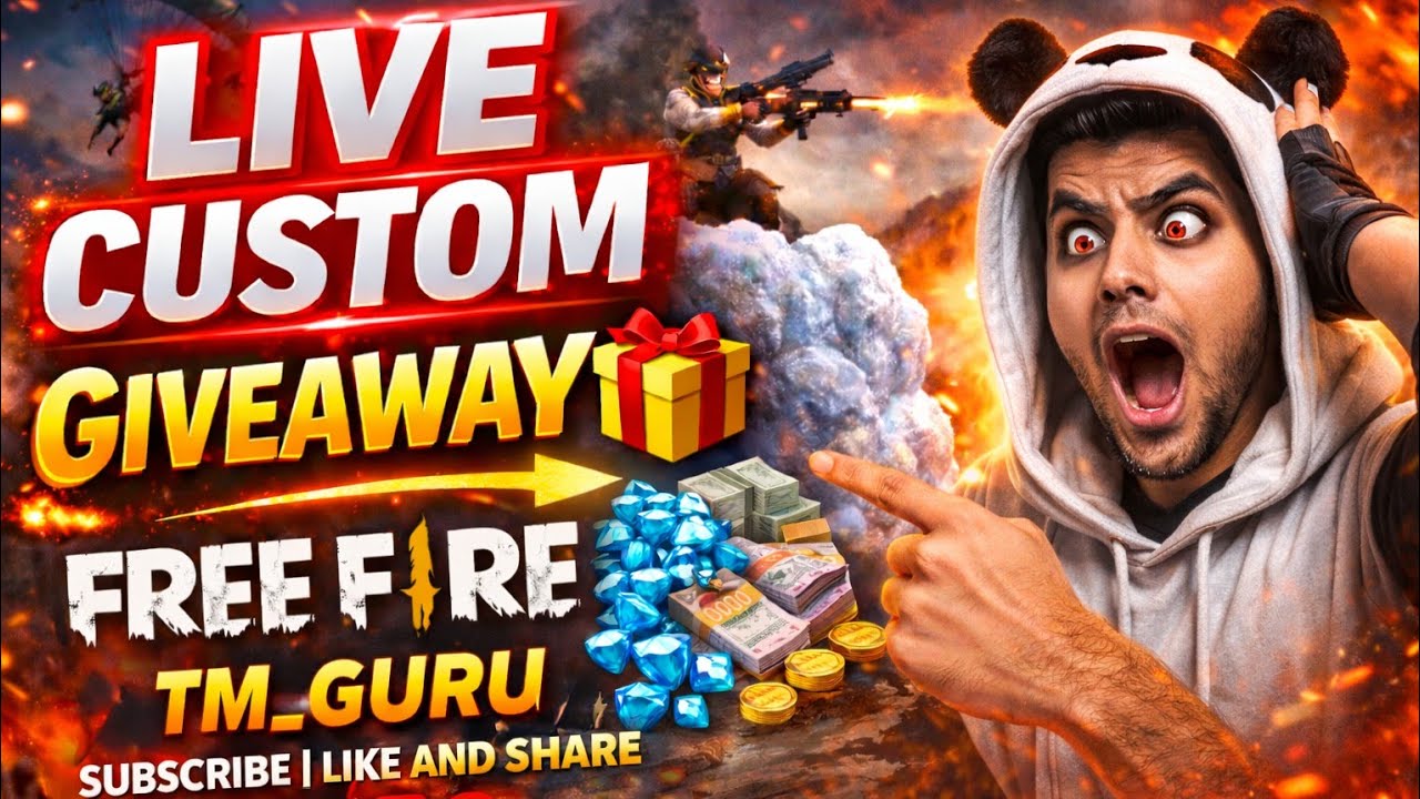 live FF custom giweaway guild test 🔱☠️