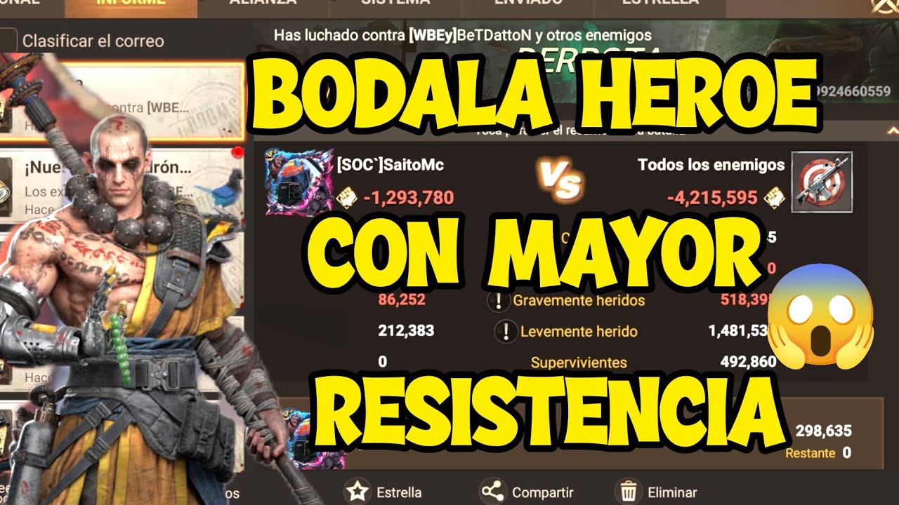 BODALA HEROE CON MAYOR RESISTENCIA 💪🏻✨ DOOMSDAY LAST SURVIVORS ESPAÑOL 