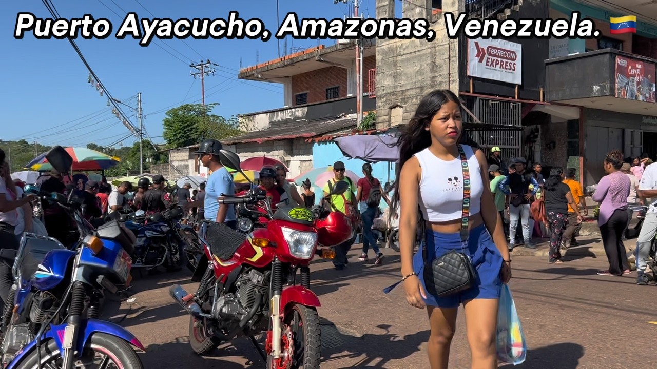 🇻🇪 EXPERIENCING Amazonas, Walking in PUERTO AYACUCHO. #walkingtour #indigenousmarket