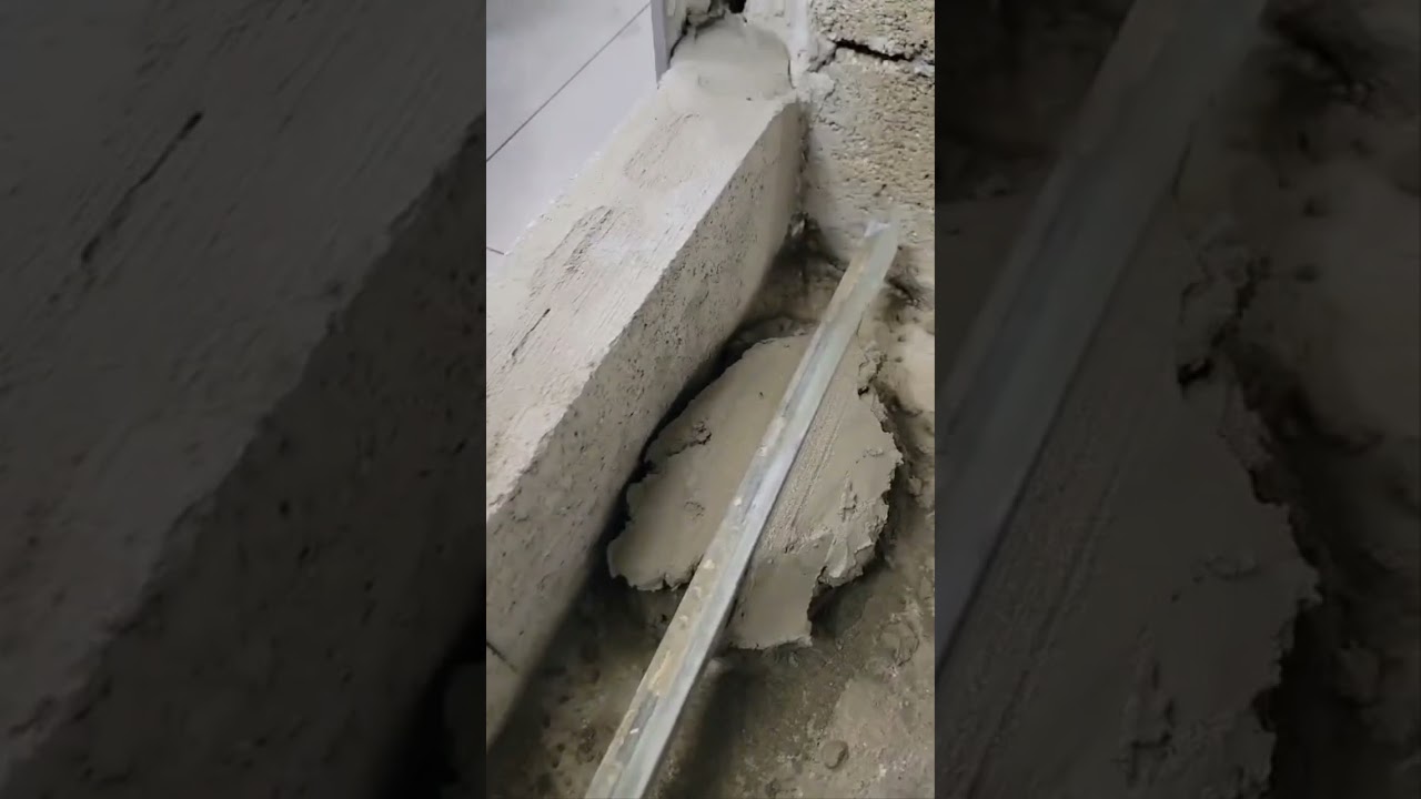 como hacer un piso de ducha en cemento para losas (how to make a cement base for showers)