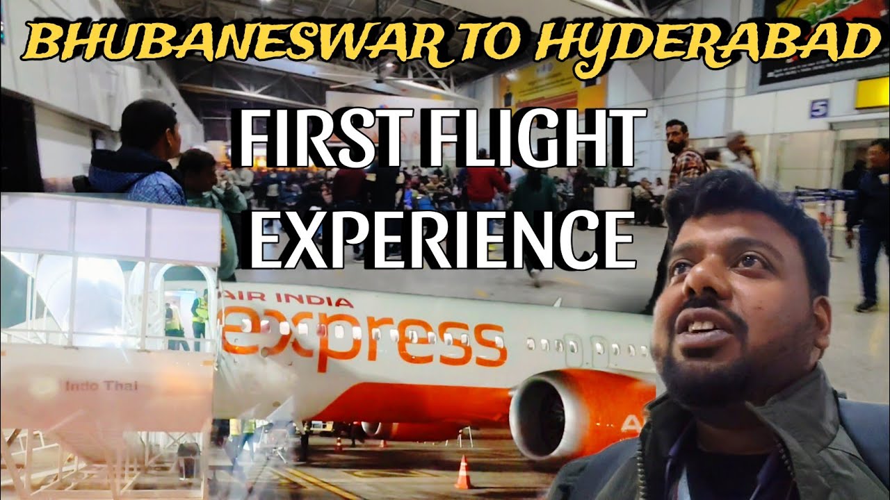 BHUBANESWAR TO HYDERABAD MY 1ST FLIGHT EXPERIENCE , ପ୍ରଥମ ଥର ଉଡାଜାହାଜ ଦେଖିଲି 